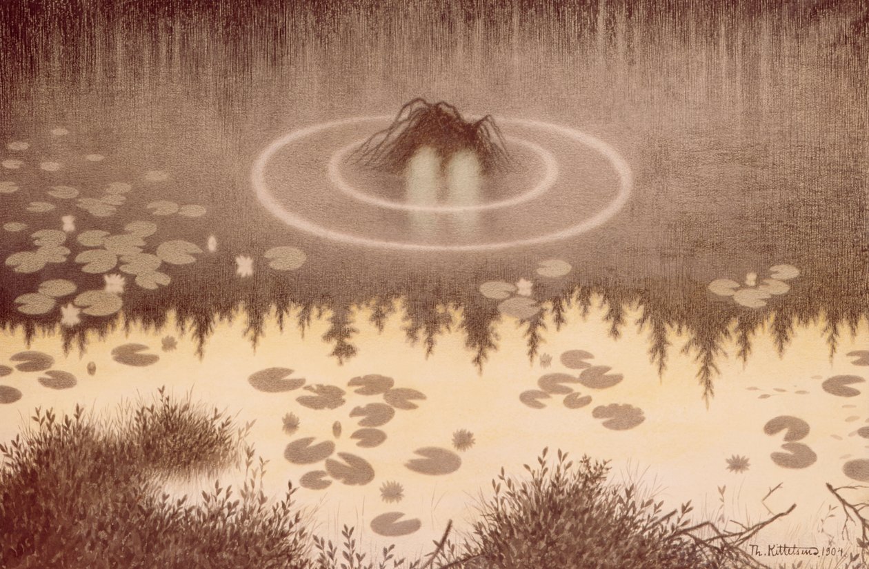 Vodní sprite (Nokken) od Theodor Severin Kittelsen