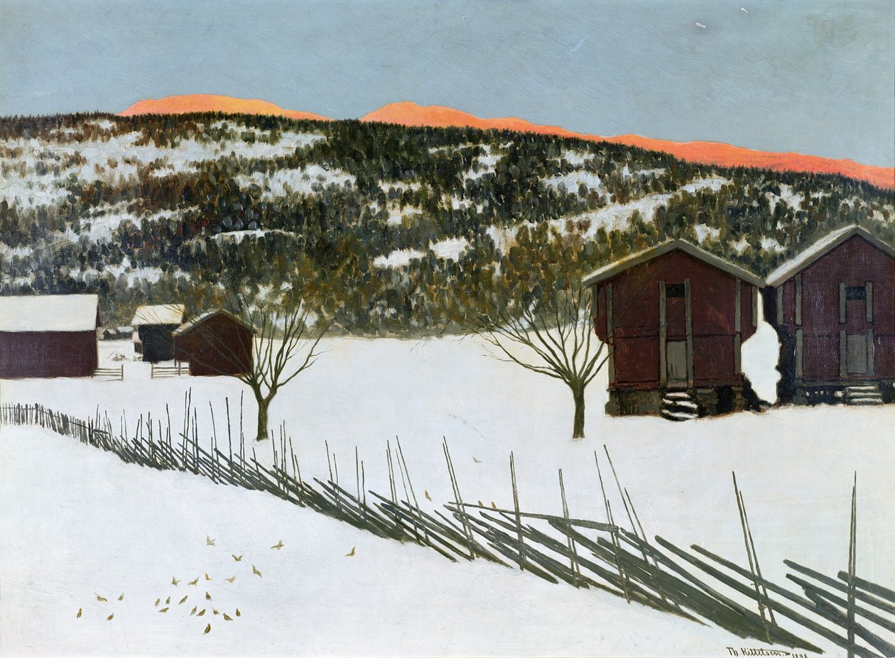 Zimní ráno od Theodor Kittelsen