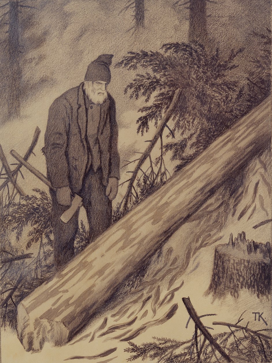 Zimní cesta od Theodor Kittelsen