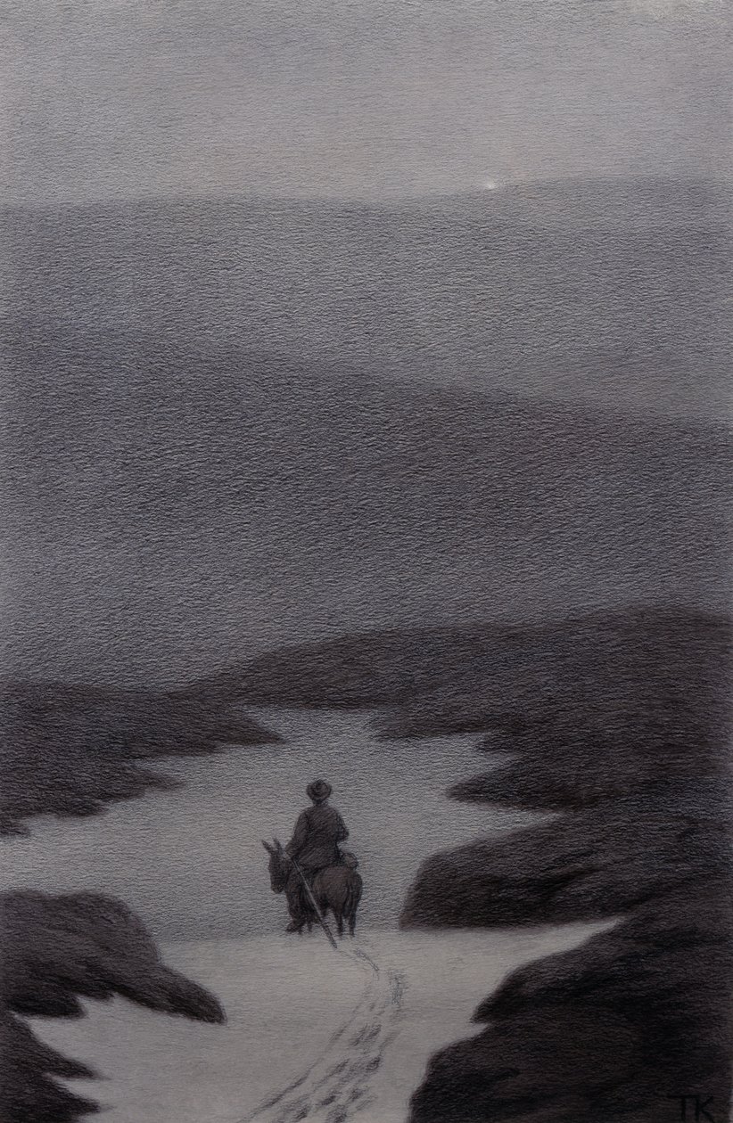 Ano, vidím něco daleko, řekl chlapec a třpytí se to od Theodor Kittelsen