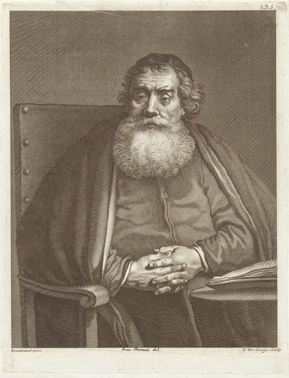 Sedící muž s plnovousem od Theodor Vercruys