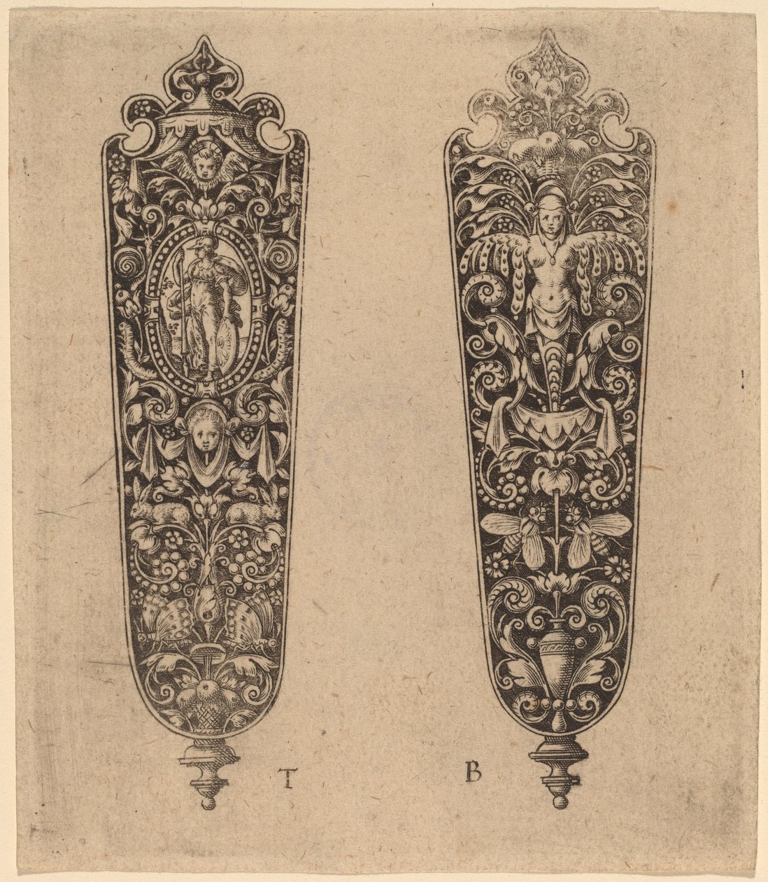 Ornament na rukojeť nože od Theodor de Bry