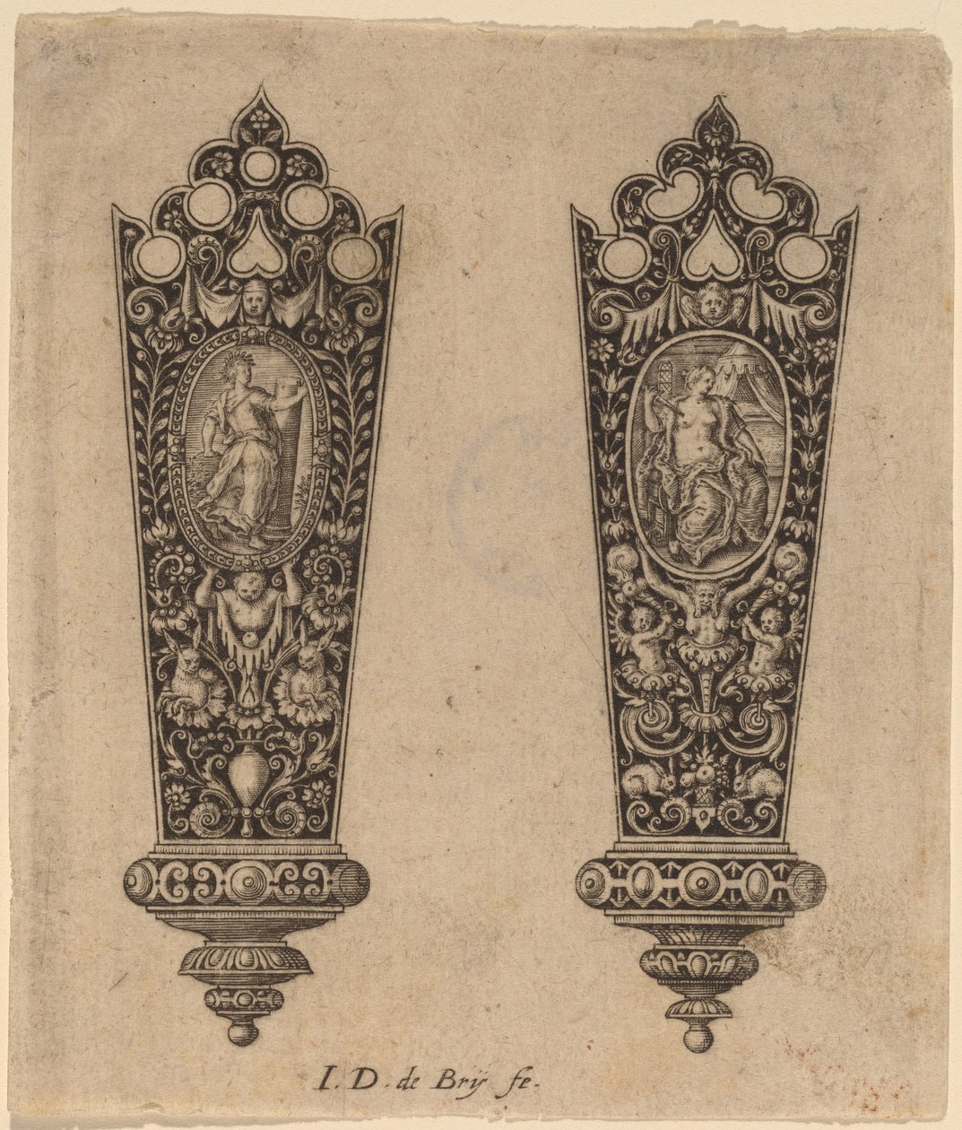 Ornament na rukojeť nože od Theodor de Bry