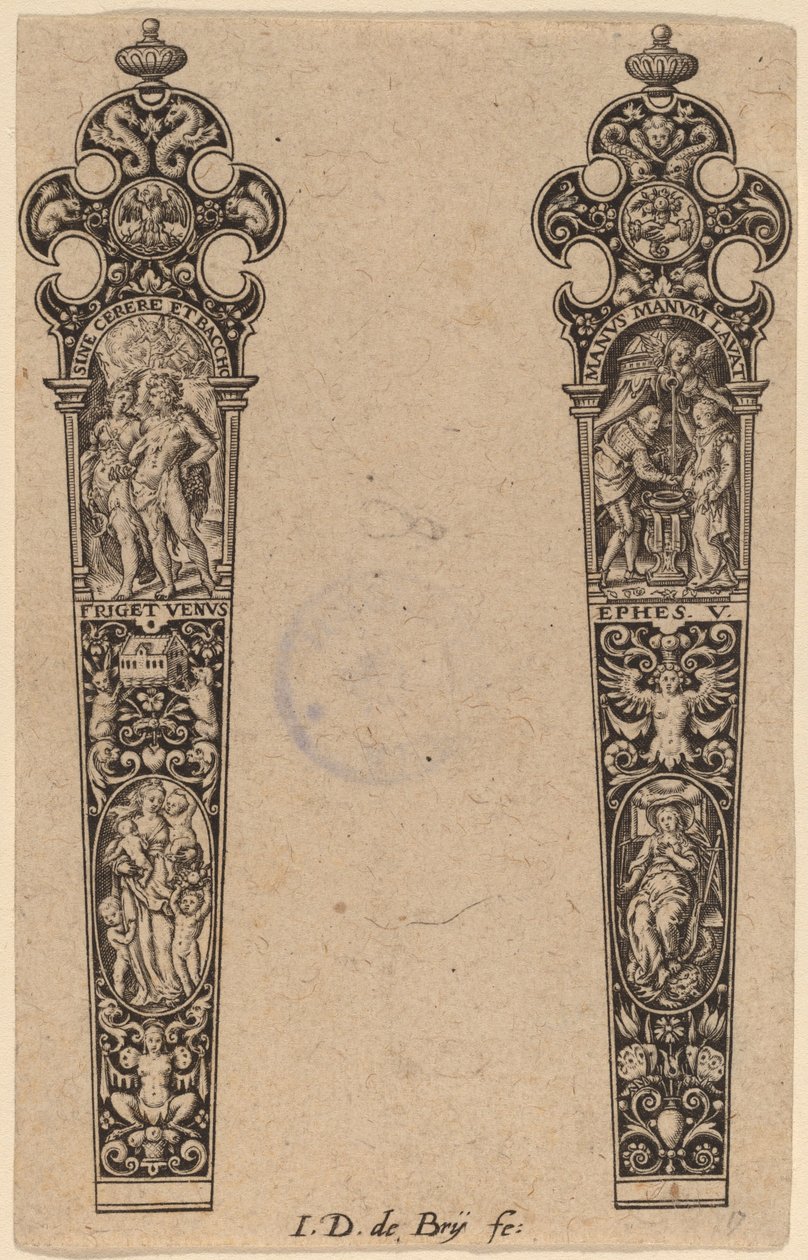 Ornament na rukojeť nože od Theodor de Bry