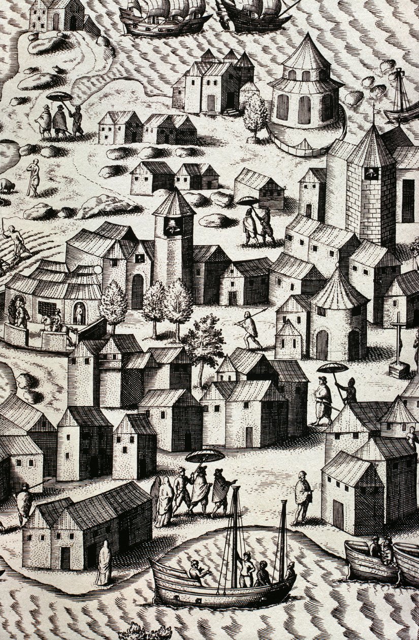 Přístav Macao V Číně od Theodor de Bry