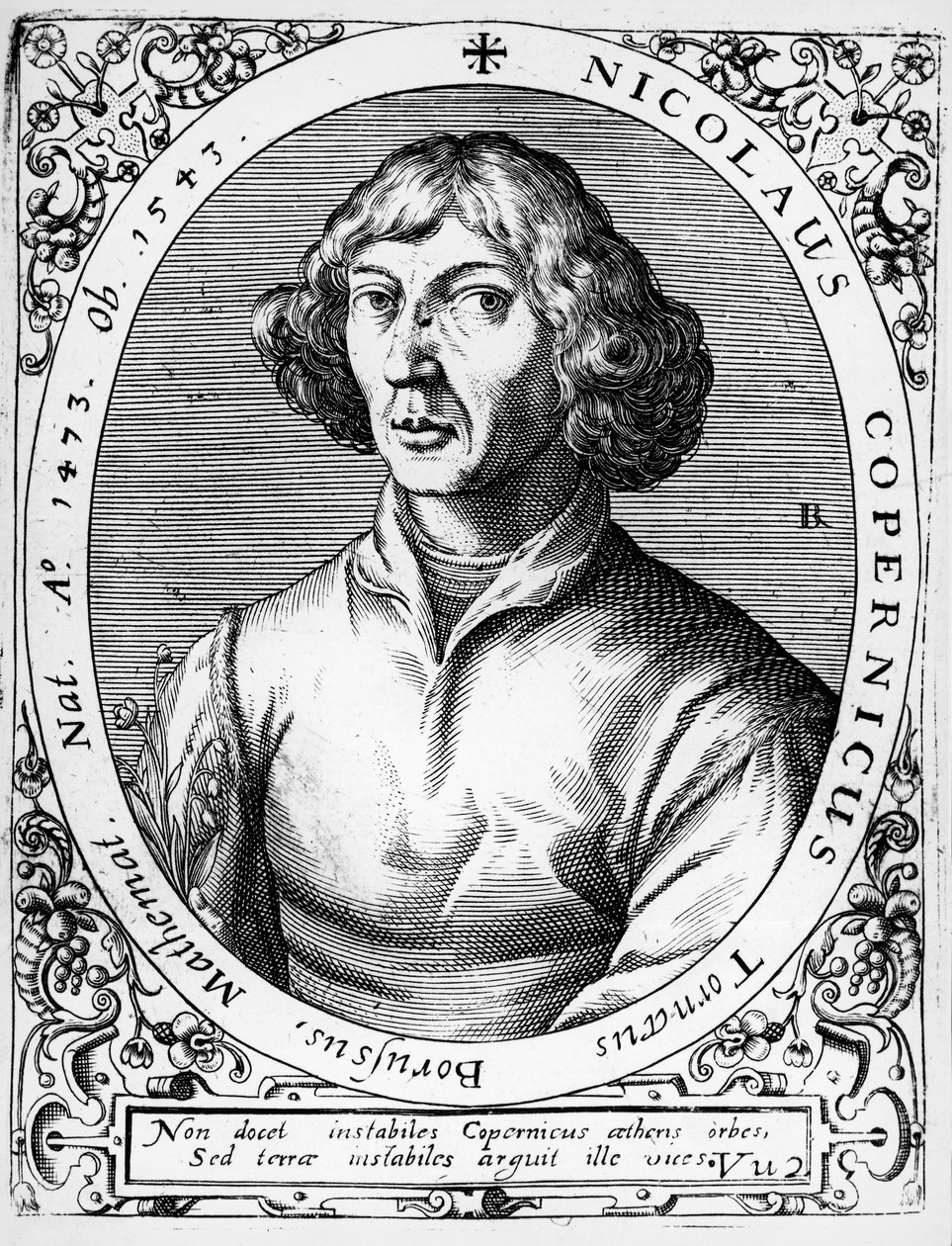 Portrét Mikolaje Kopernika známého jako Mikuláš Koperník (Torun od Theodor de Bry