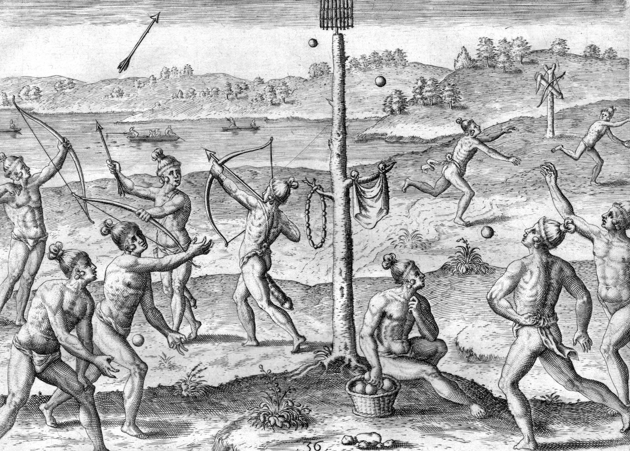 Kmen indiánů Timucua od Theodor de Bry