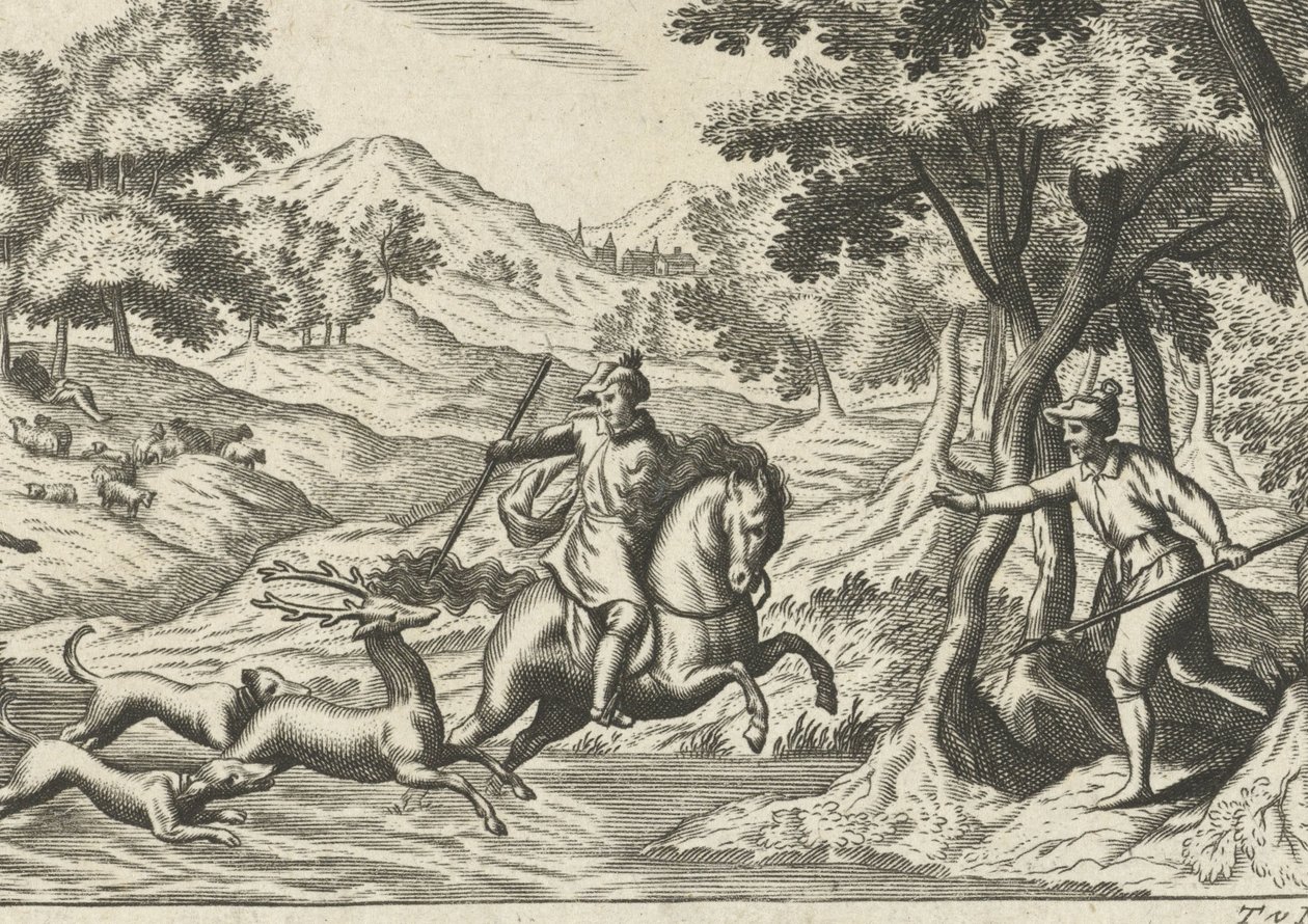 Lov na jelena od Theodor van Merlen (II)