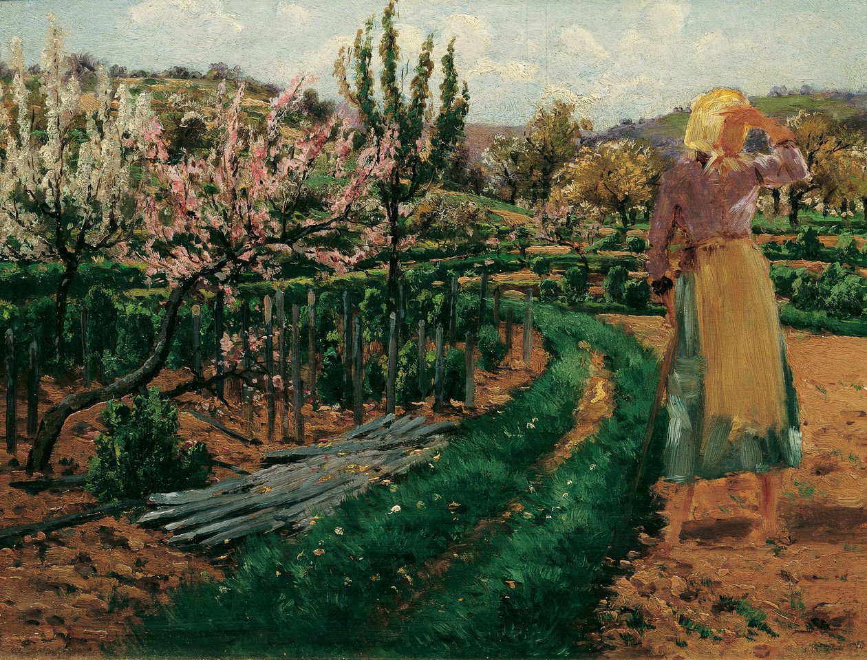 Dívka v sadu od Theodor von Hormann