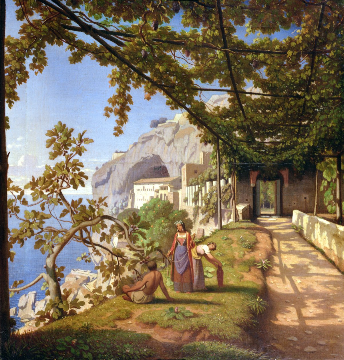 Pohled na Capri od Theodore Caruelle d Aligny