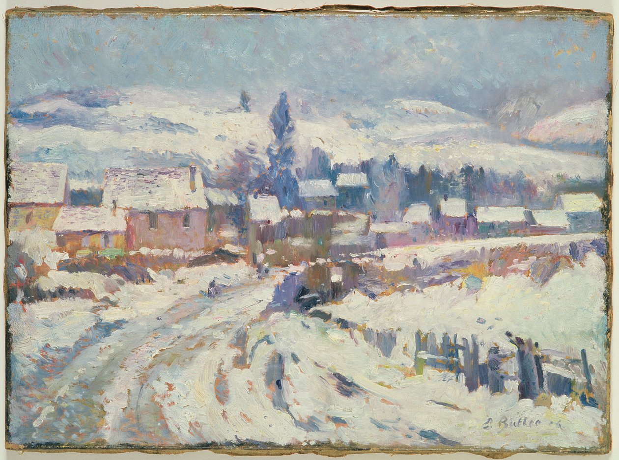 Vesnice pod sněhem, 1906 od Theodore Earl Butler