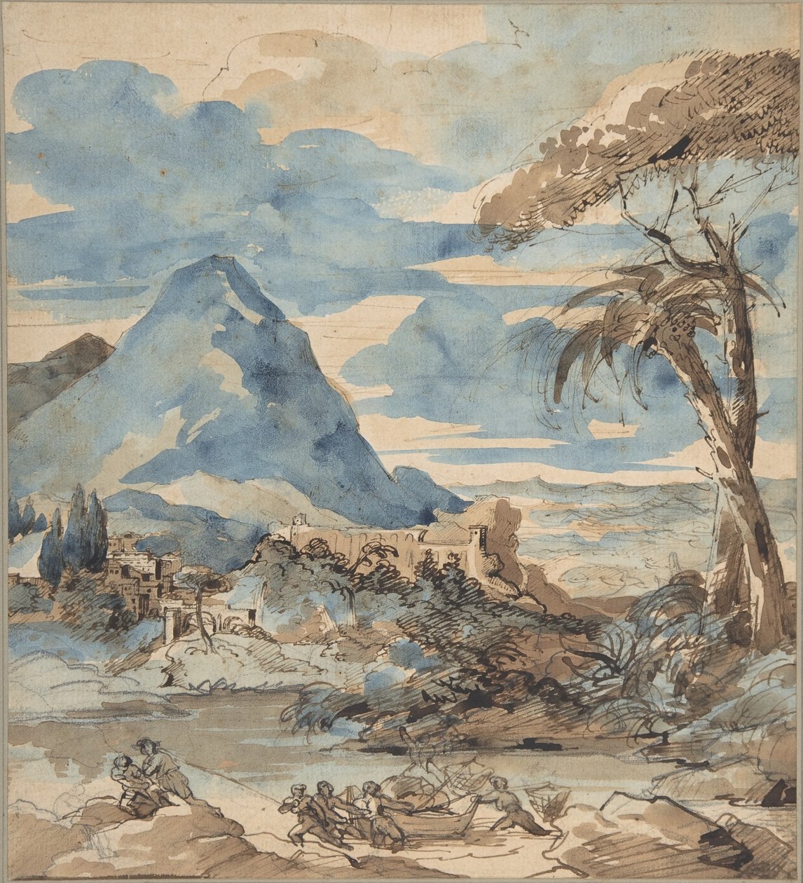 Krajina s rybáři od Theodore Gericault