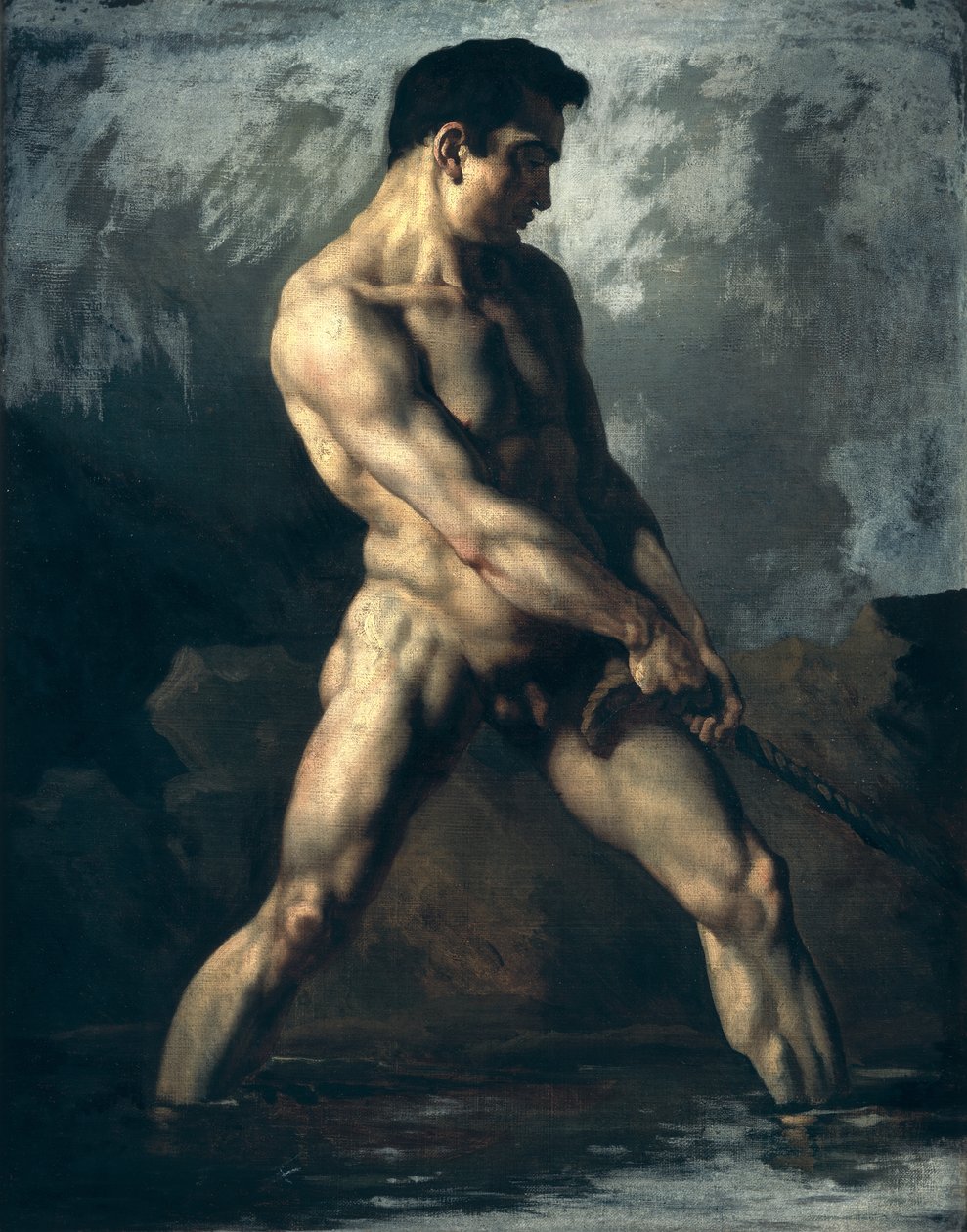 Studie mužského aktu od Theodore Gericault