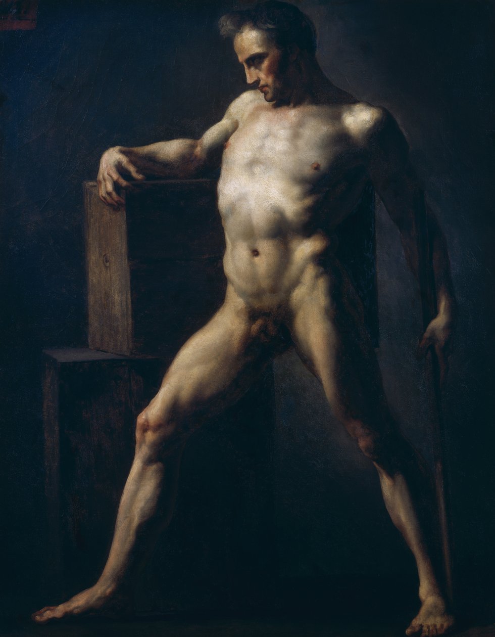 Studie člověka, kolem 1808-12 od Theodore Gericault