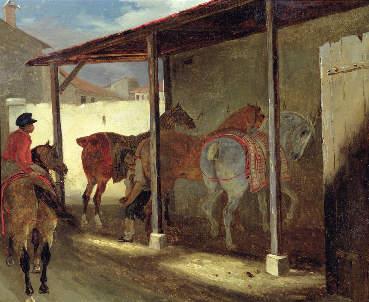 Stodola Marechal-Ferrant, 1820-21 od Theodore Gericault