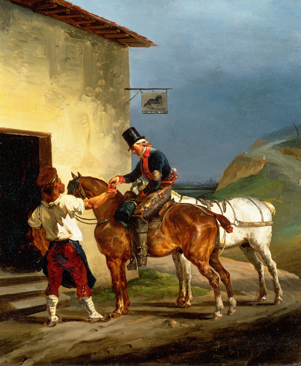 Krčma u bílého koně, 1821-22 od Theodore Gericault