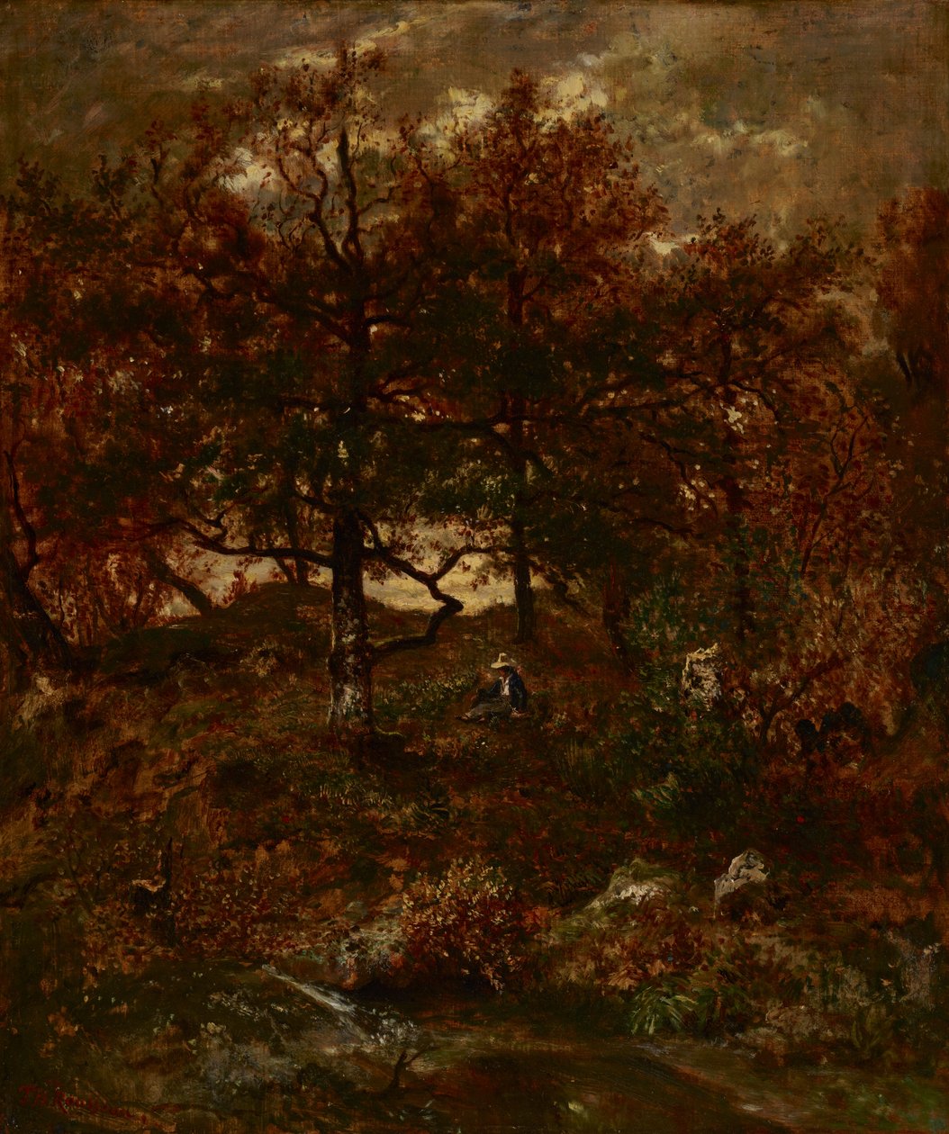 Podzim v St. Jean de Paris, les Fontainebleau od Pierre Etienne Theodore Rousseau