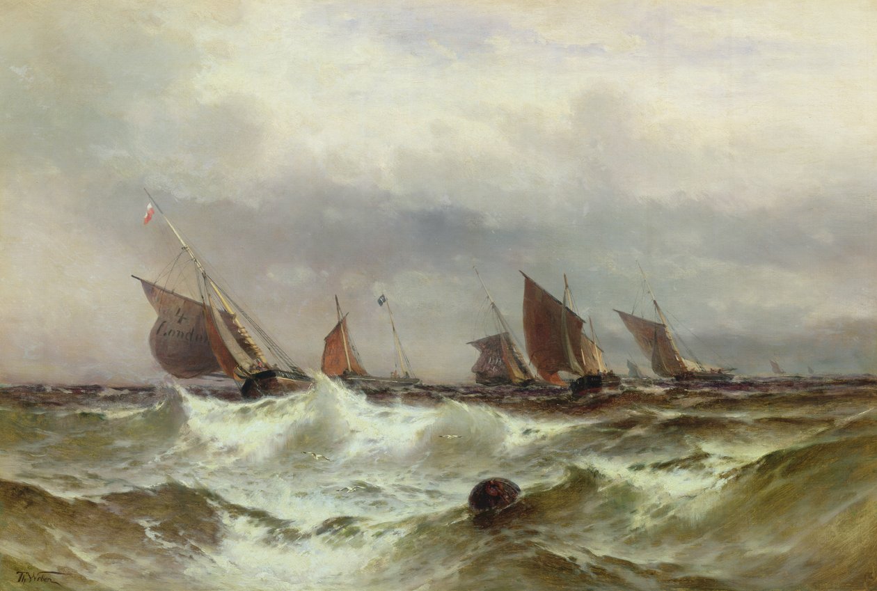 Doverský pilot a rybářské čluny od Theodore Weber