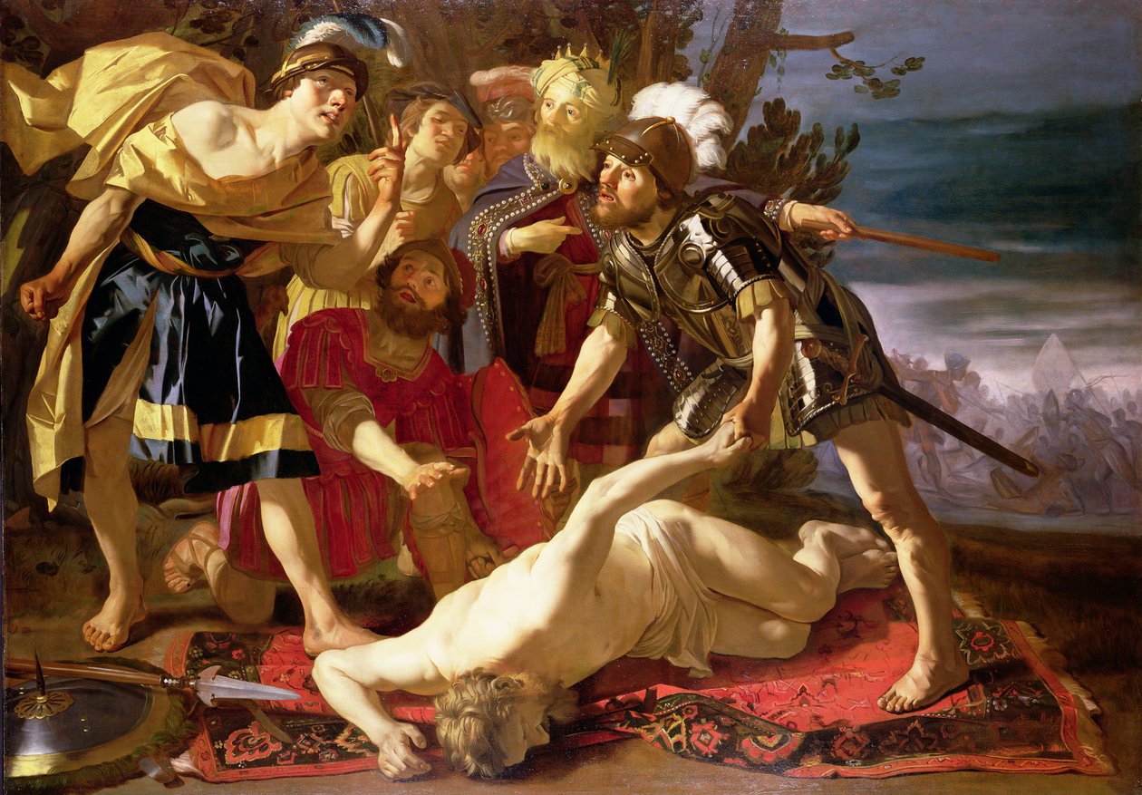 Achilles: rozhodnutí pokračovat v boji po smrti Patrokla od Theodore van Baburen