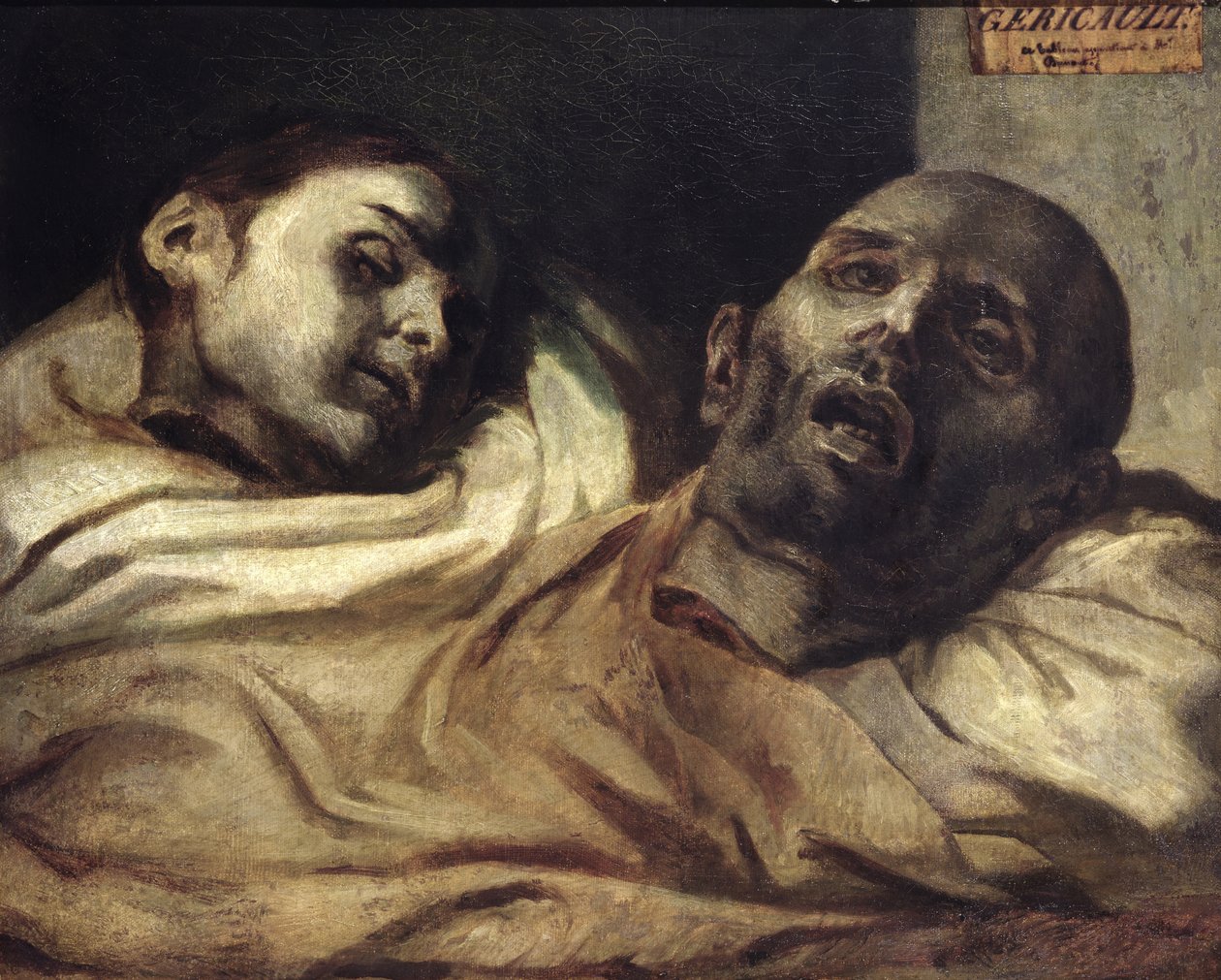 Hlavy obětí mučení (olej na plátně) od Theodore (after) Gericault