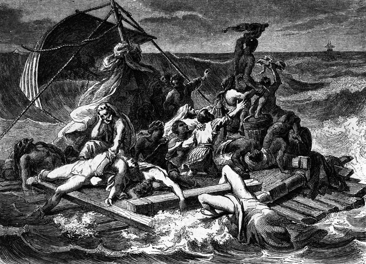 Vor Medúzy podle obrazu Gericaulta (rytina) od Theodore (after) Gericault
