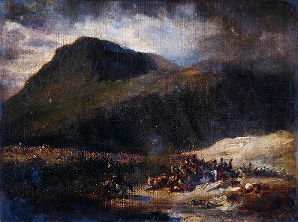 Bitva v době francouzského dobytí Alžírska (olej na plátně) od Theodore (attr. to) Gericault