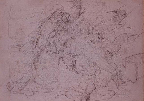 Sestup z kříže (kresba) od Theodore (attr. to) Gericault
