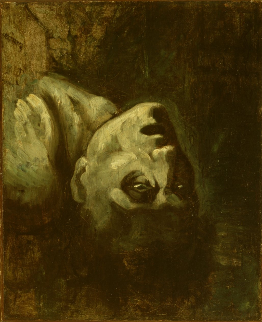 Hlava utonulého muže, asi 1819 (olej na papíře na plátně) od Theodore (circle of) Gericault