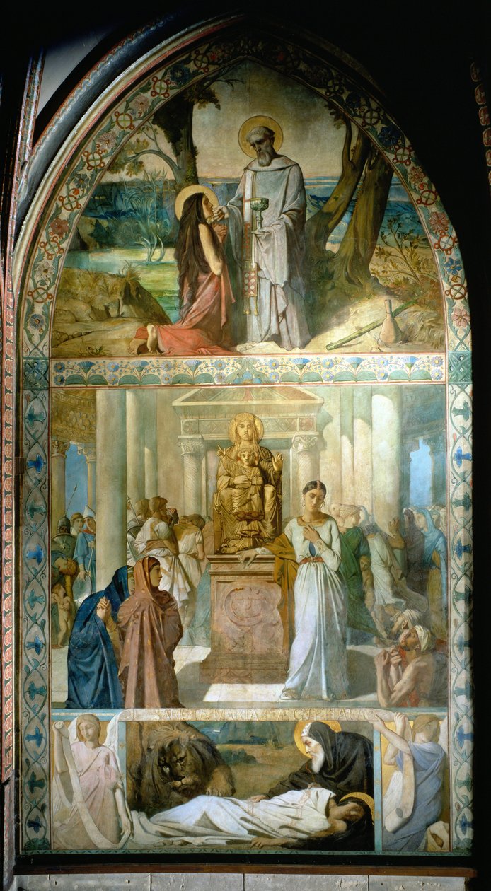 Příběh svaté Marie Egyptské. Obraz Theodora Chasseriaua (1819-1856) od Theodore Chasseriau