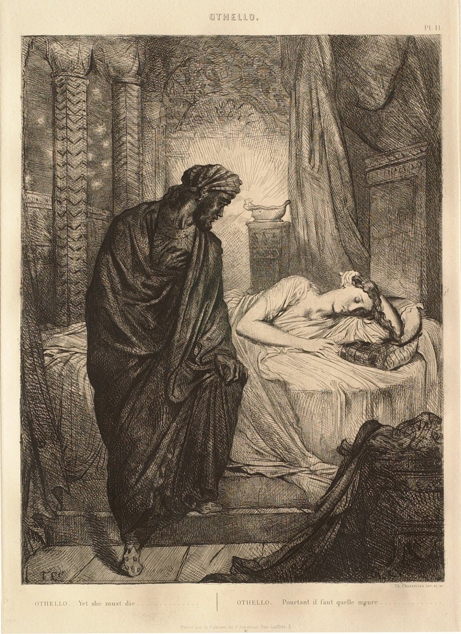 Suita Othello: č. 11 (5. dějství, 2. scéna: Othello u Desdemonina lůžka) od Théodore Chassériau