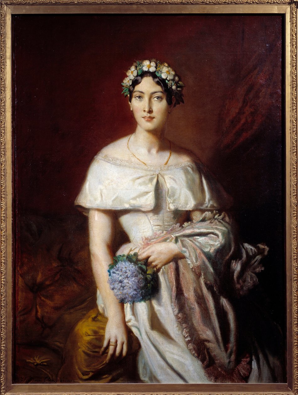 Portrét mademoiselle de Cabarrus (Marie-Therese de Cabarrus). Obraz Theodore Chasseriau (1819-1856) od Théodore Chassériau