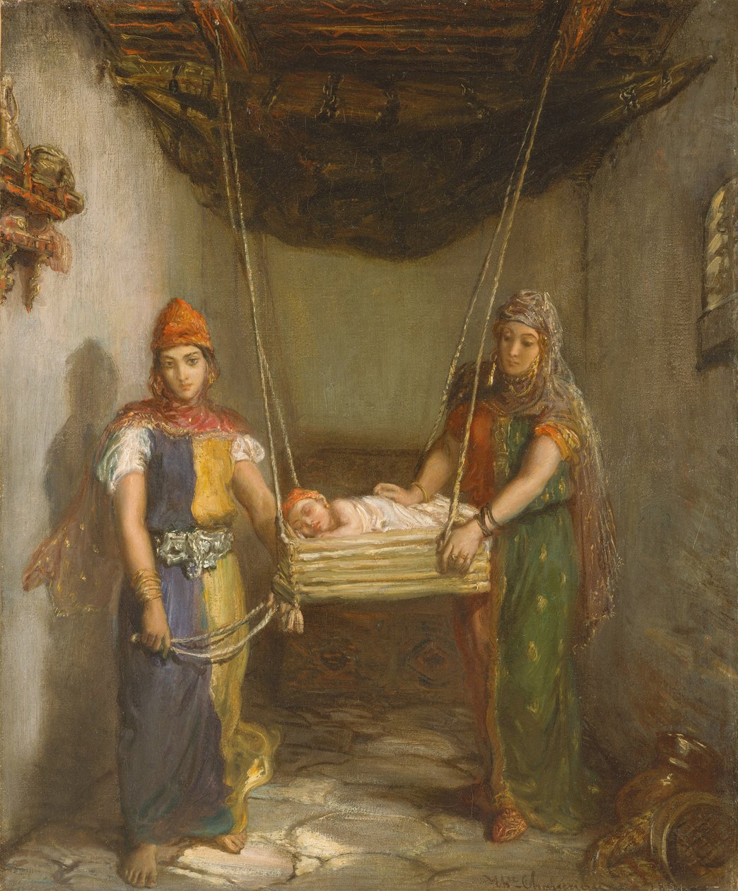 Scéna v židovské čtvrti Constantine od Théodore Chassériau