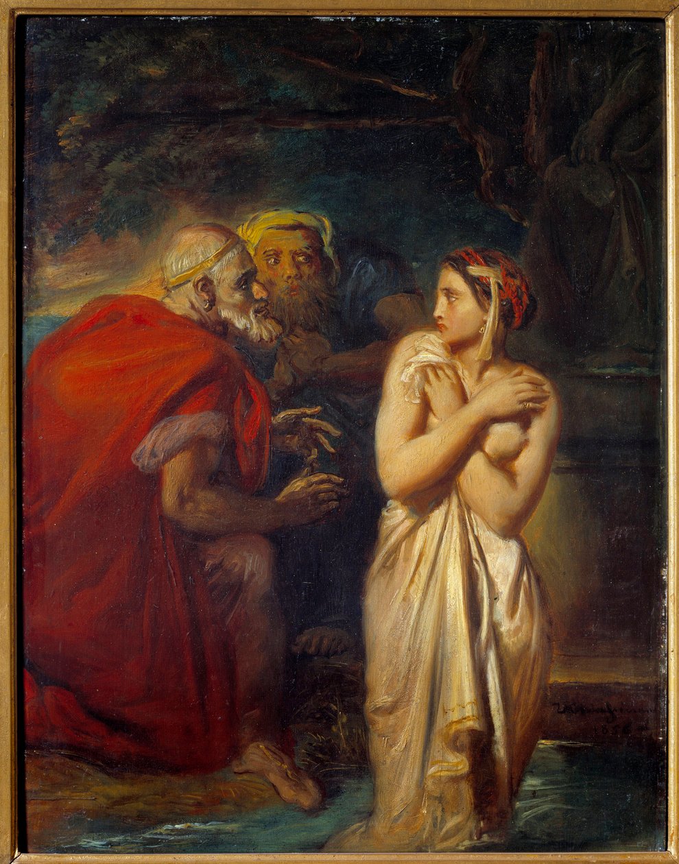 Suzanne a starší Obraz od Theodora Chasseriaua (1819-1856) 1856 Ne. 0,4x0,31 m od Théodore Chassériau