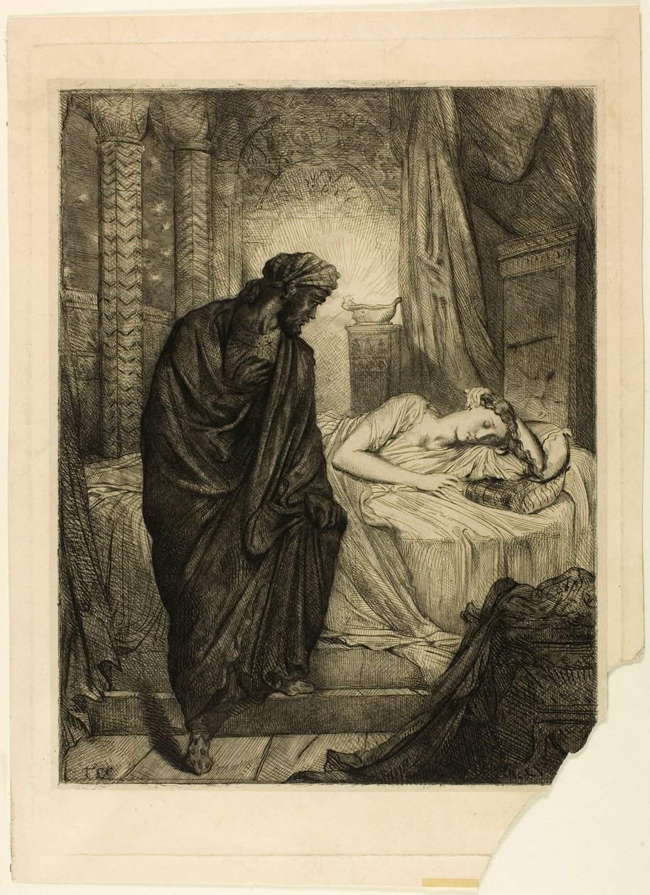 Přesto She Must Die, talíř jedenáct od Othella od Théodore Chassériau