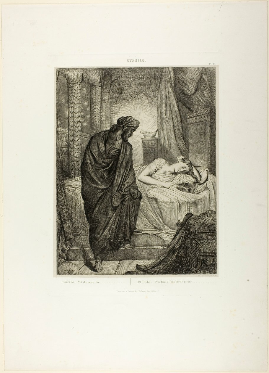 Přesto She Must Die, talíř jedenáct od Othella od Théodore Chassériau