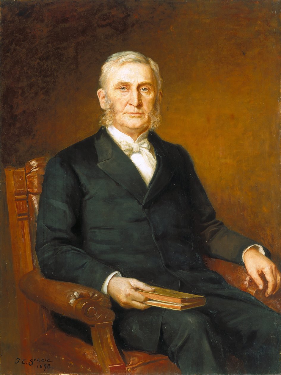 Portrét reverenda Nathaniela A. Hydea (olej na plátně) od Theodore Clement Steele