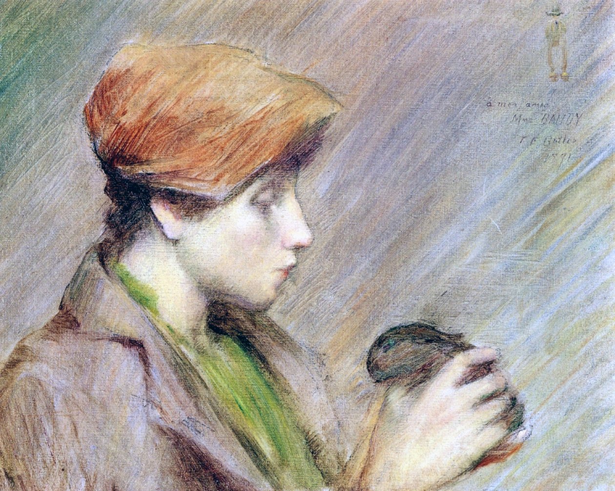 Suzanne Hoschedé s králíkem, 1891 od Theodore Earl Butler