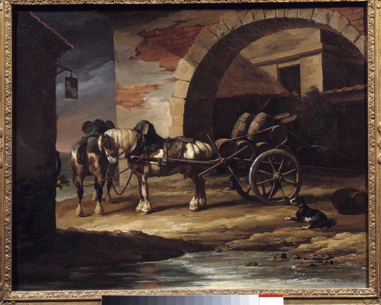 Vozík naložený sudy s vínem nebo obraz Haquet od Theodora Gericaulta (1791-1824) 1819 Rozm. 0,6x0,73 m Prozřetelnost. Muzeum umění od Theodore Gericault