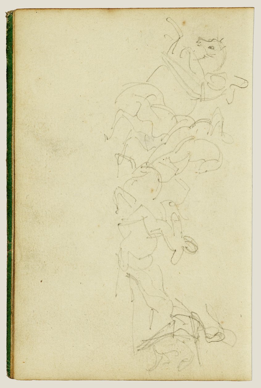 Jízdní potyčka se čtyřmi jezdci od Theodore Gericault