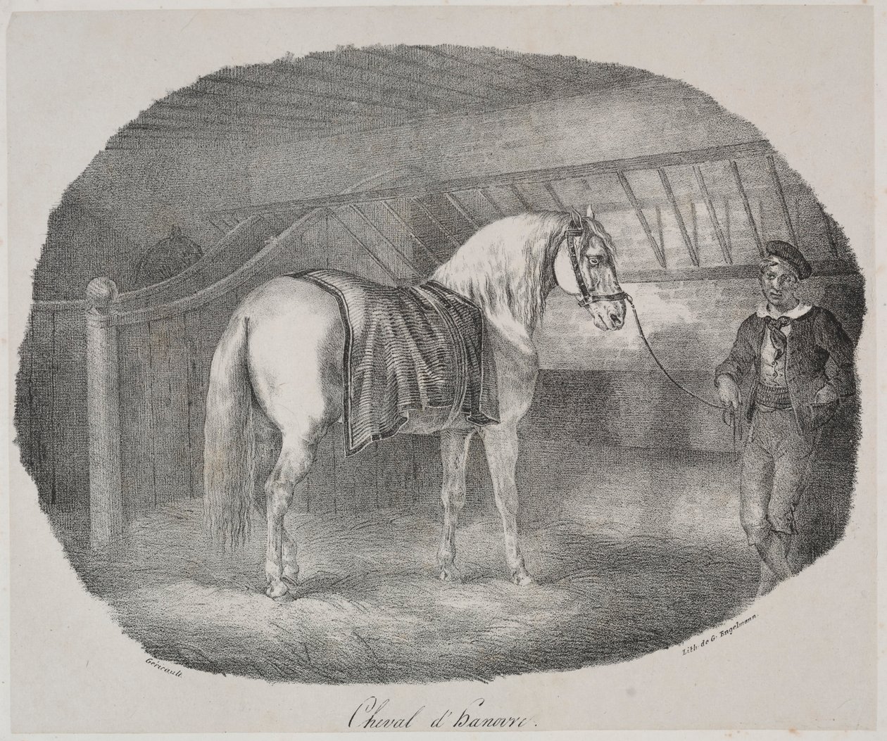 Hannoverský kůň. od Theodore Gericault