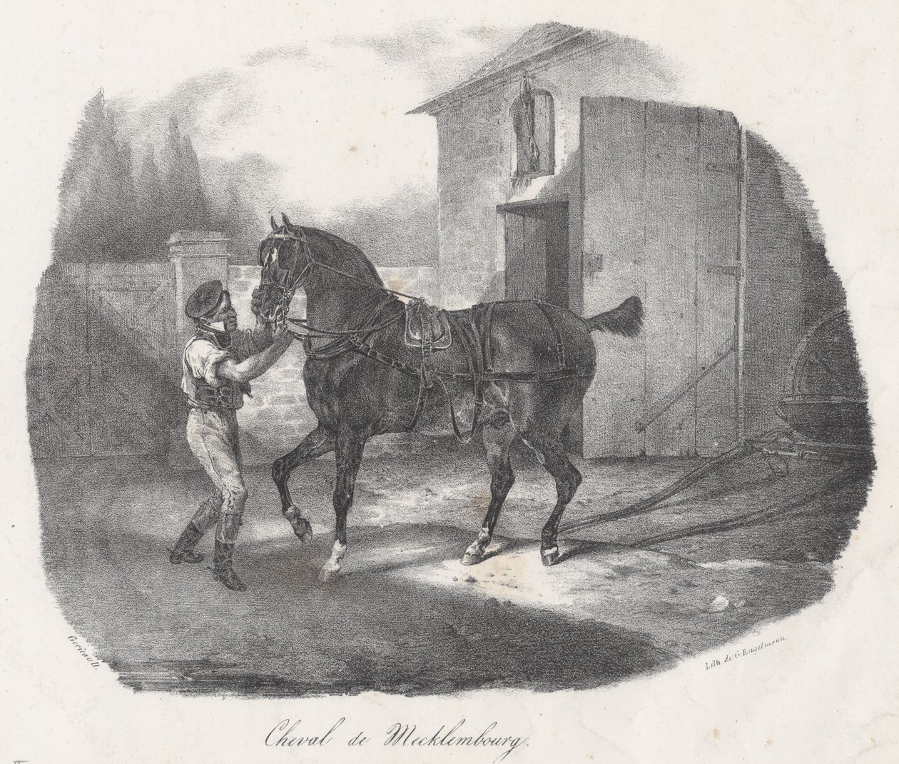 Mecklemburský kůň (A Mecklembourg Horse) od Theodore Gericault