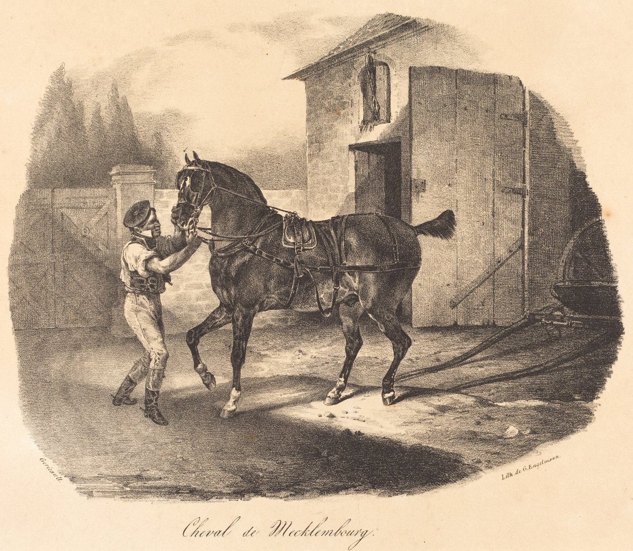 Meklenburský kůň od Theodore Gericault