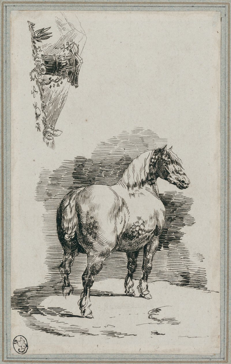 Šedý strakatý kůň (A Dapple-Gray Horse) od Theodore Gericault