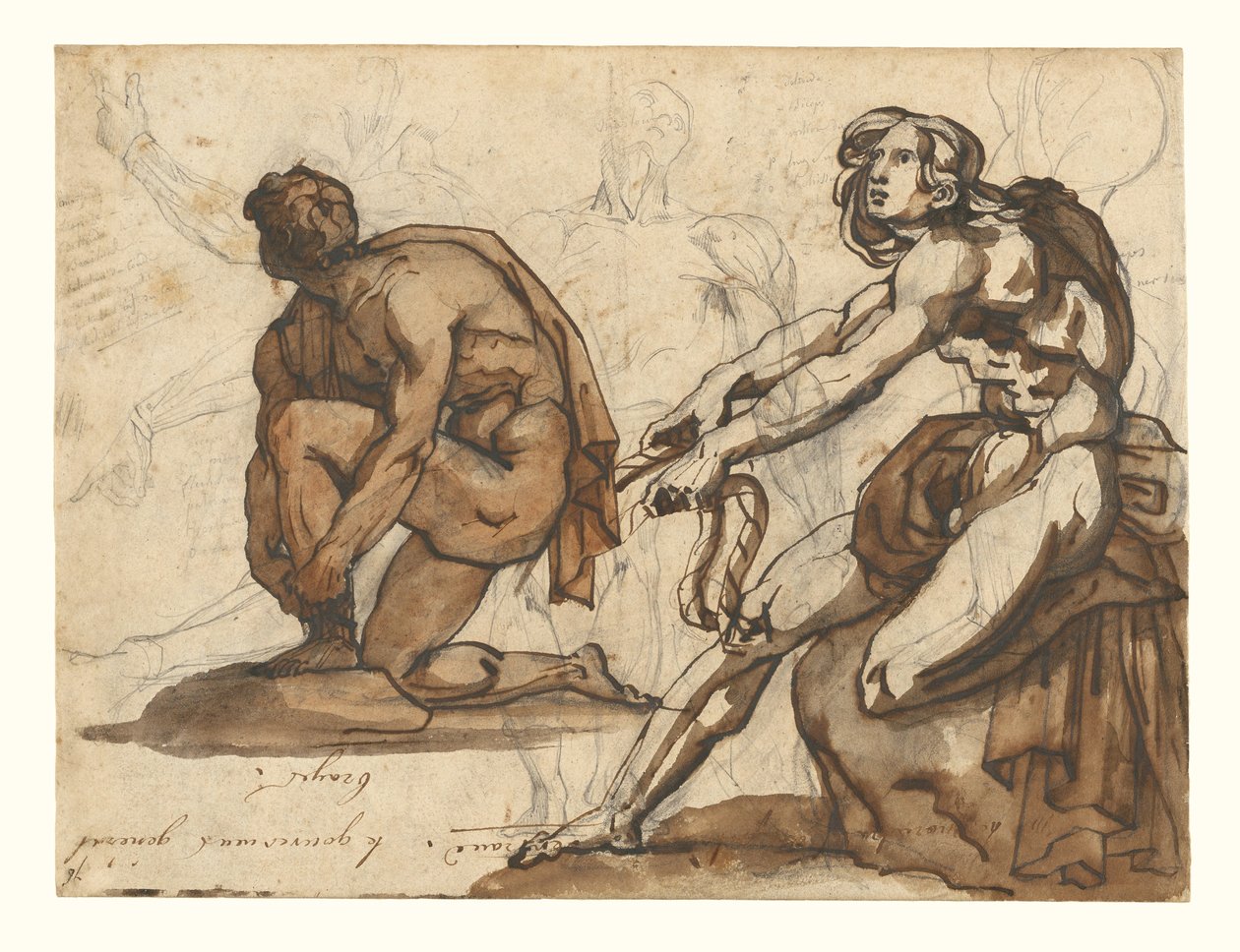 Klasické akty (líc); Klasické sochy (rub) od Theodore Gericault