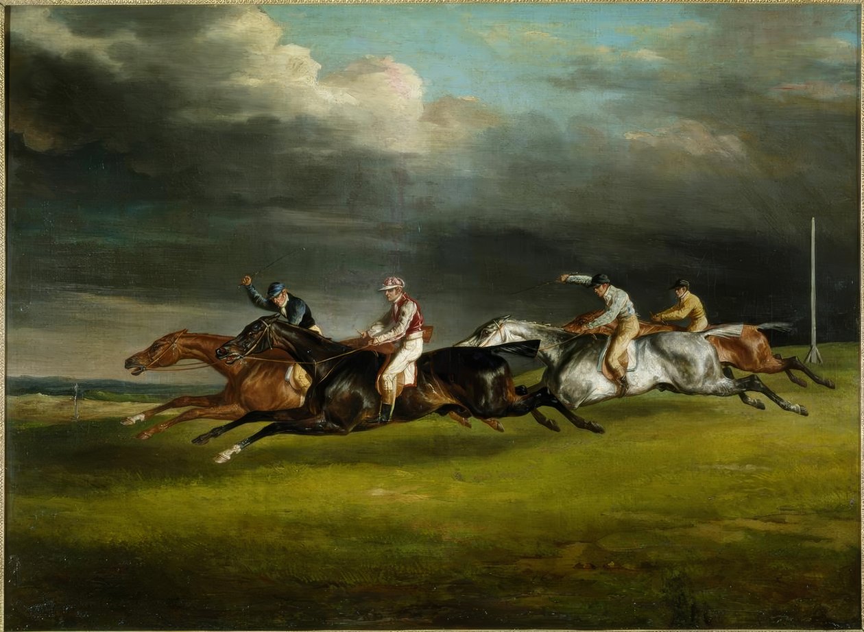 Dostihy (Derby z roku 1821 v Epsom od Theodore Gericault