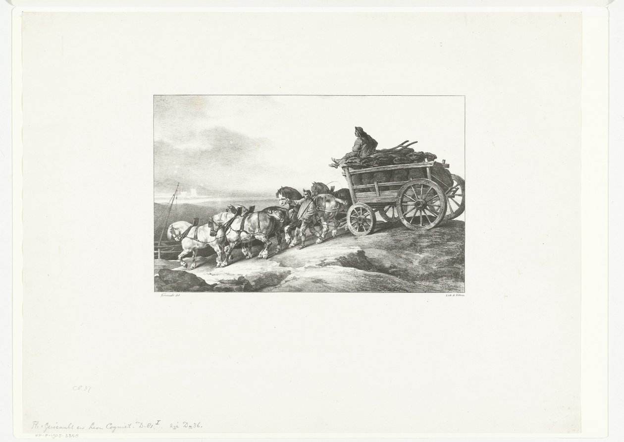Vůz na uhlí od Theodore Gericault