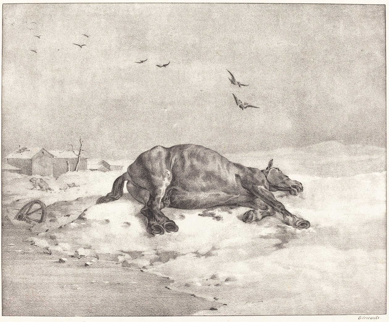 Mrtvý kůň od Theodore Gericault