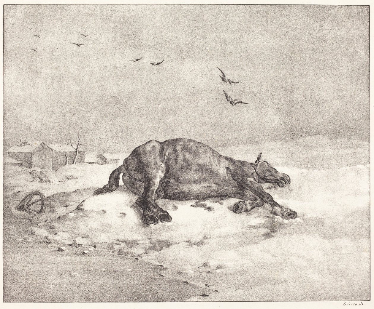 Mrtvý kůň od Theodore Gericault
