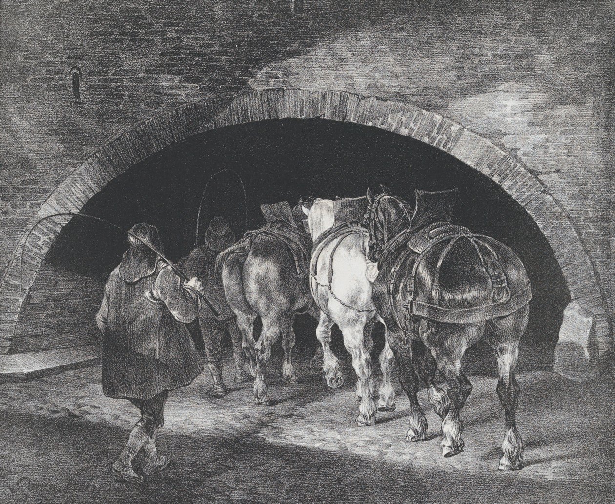 Vchod do Adelphi Wharf, 1821 od Theodore Gericault