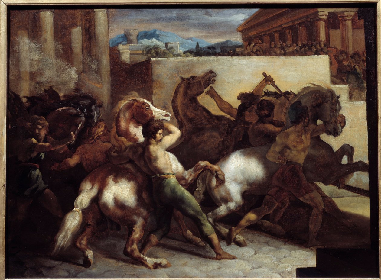Zdarma Dostihy v Římě Obraz Theodora Gericaulta (1791-1824) 1817 Ne. 0,45x0,6m od Theodore Gericault